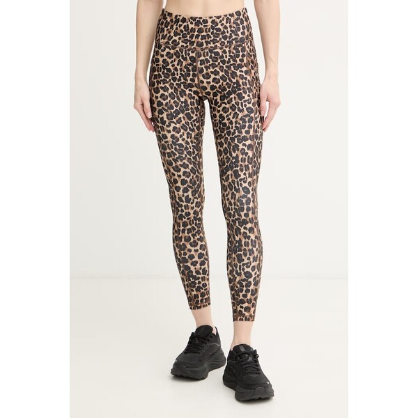 DKNY legginsy damskie  brązowe high waist DP6P3491