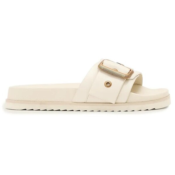 AllSaints klapki damskie skórzane Ellie Western Sandals  beżowe W038FE