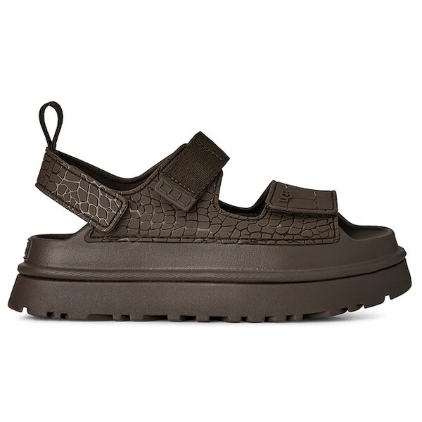 UGG sandały W Goldenglow Embossed  damskie kolor brązowy na platformie 1175311.DNSS