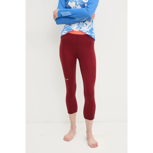 Salewa legginsy funkcyjne Cristallo Warm  kolor bordowy 00.0000028210