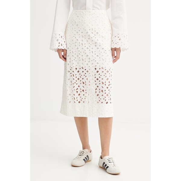Marimekko spódnica bawełniana  beżowa 095212