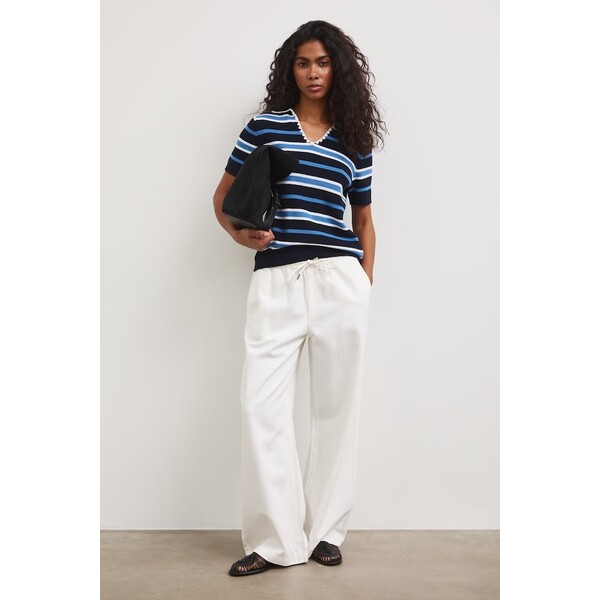 Medicine jeansy wide leg damskie  białe RS26-SJD802