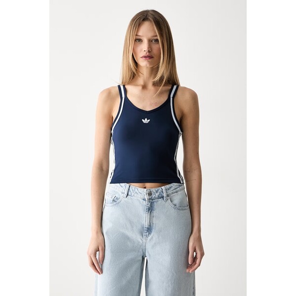 adidas Originals crop top damski Vintage  granatowy KY8135
