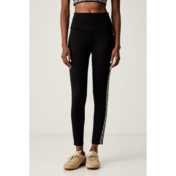 MICHAEL Michael Kors legginsy damskie  czarne high waist MT6311IKND