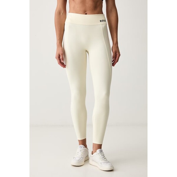 BOSS legginsy damskie Ekiden4  beżowe regular waist 50572091