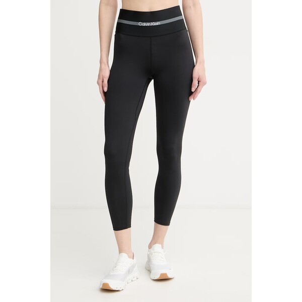 Calvin Klein Performance legginsy sportowe damskie  czarne high waist LVGWS6L674