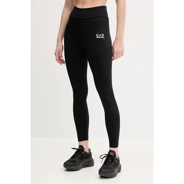 EA7 Emporio Armani legginsy sportowe damskie  czarne high waist AF12625.7W000232