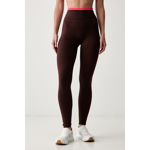 P.E Nation legginsy sportowe damskie  brązowe high waist 254G252