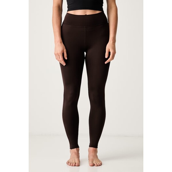 adidas Performance legginsy do jogi damskie All me  brązowe high waist KR3429