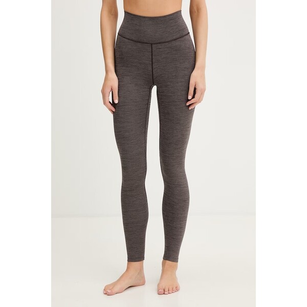 adidas Performance legginsy do jogi damskie All me  brązowe regular waist JZ0810