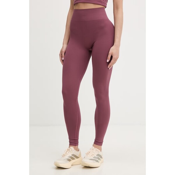 Hummel legginsy damskie  bordowe high waist 231653