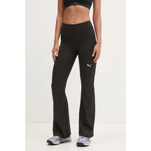 Puma legginsy sportowe damskie Essential Bootcut  czarne high waist 525902