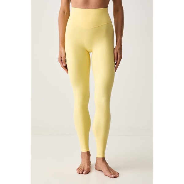 JOYINME legginsy do jogi damskie  żółte high waist yoga.leggings