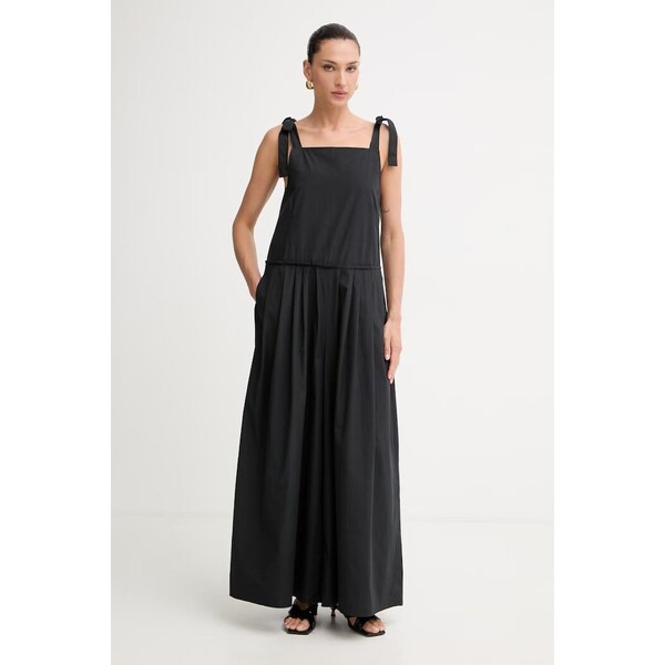Weekend Max Mara kombinezon damski bawełniany  czarny 2615241013600