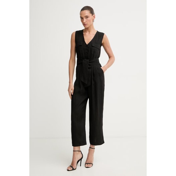 Marella kombinezon damski lniany Emme by Marella  czarny 2615241012200