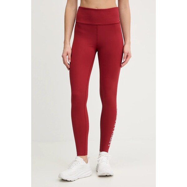Calvin Klein Performance legginsy sportowe damskie  czerwone high waist LVGWS5L612