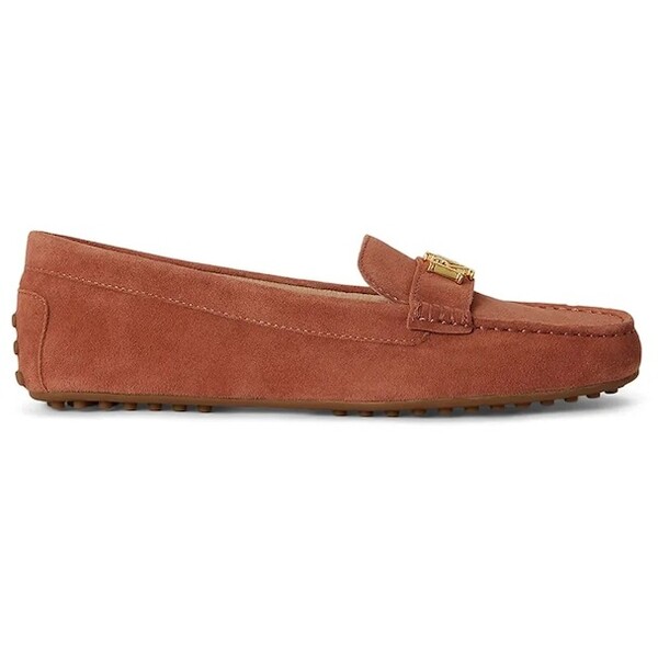 Lauren Ralph Lauren mokasyny damskie zamszowe Barnsbury  pomarańczowe 802821629033 802821629033.600