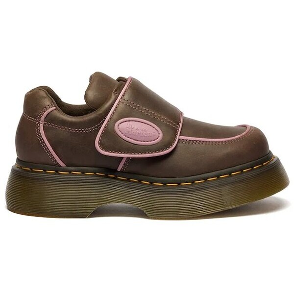 Dr. Martens półbuty damskie skórzane Buzz Strap  brązowe DM42845200