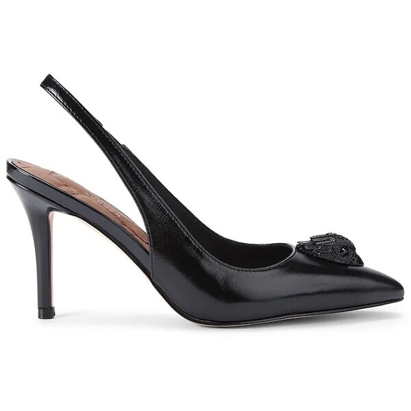 Kurt Geiger London szpilki skórzane Belgravia High Sling Dr Black Patent  czarne 3747000309