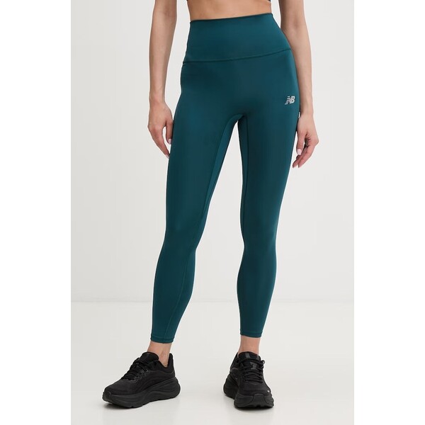 New Balance legginsy damskie Essentials  turkusowe high waist WB6181AYAAV