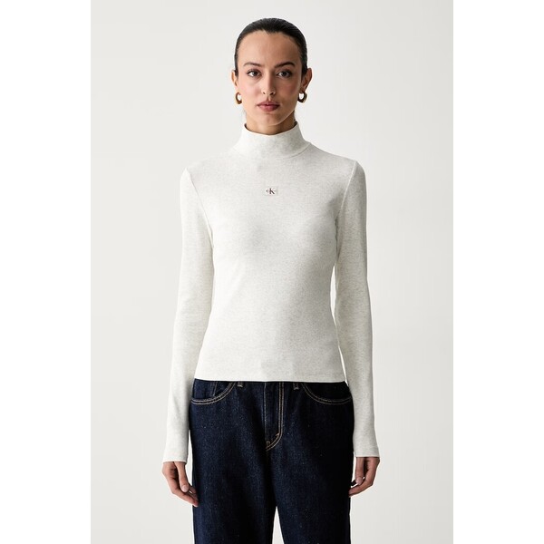 Calvin Klein Jeans longsleeve damski z bawełną  szary LV047D203G