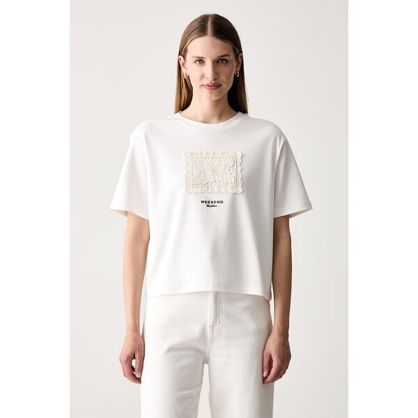 Weekend Max Mara T-shirt damski bawełniany WKDSALA  biały 2625976051600