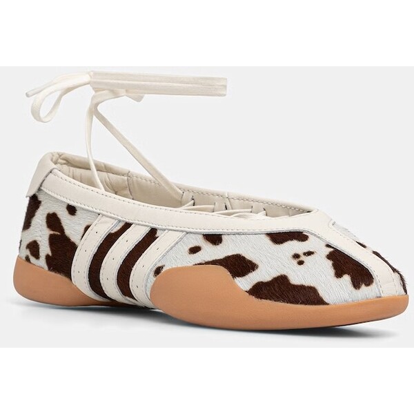 adidas Originals baleriny skórzane Taekwondo Mei  beżowe KJ0229
