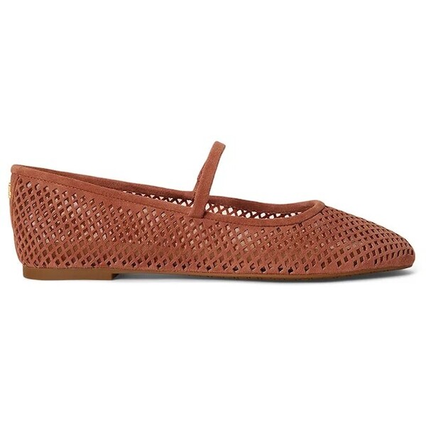Lauren Ralph Lauren baleriny zamszowe Jayna Mj  pomarańczowe 802P12019002 802P12019002.600