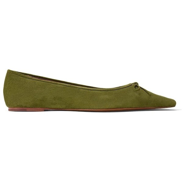 Polo Ralph Lauren baleriny zamszowe Pnt Ballet Flat  kolor zielony 818P05446001 818P05446001.300