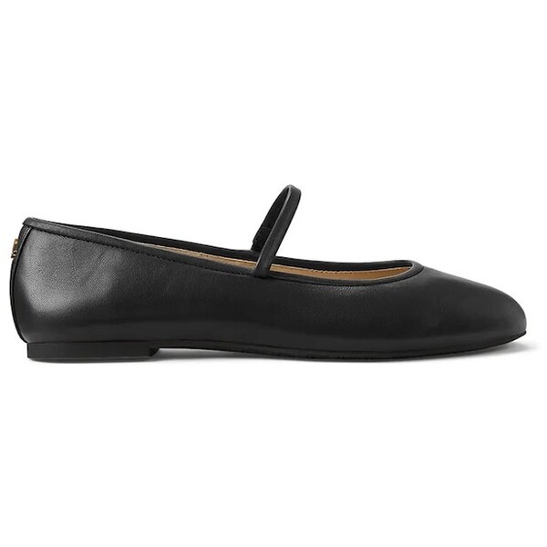 Lauren Ralph Lauren baleriny skórzane Jayna Mj  kolor czarny 802977874001 802977874001.001
