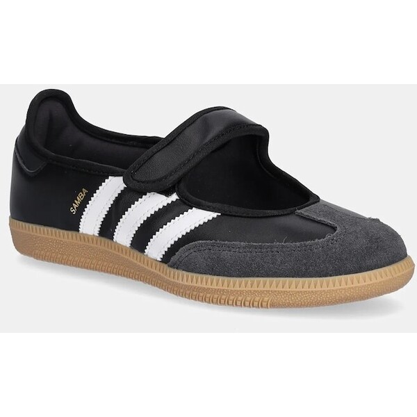 adidas Originals baleriny skórzane Samba Jane  kolor czarny JQ6445