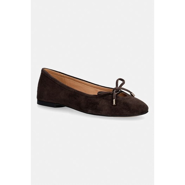 Dune London baleriny zamszowe HALI  brązowe 0075510780027330