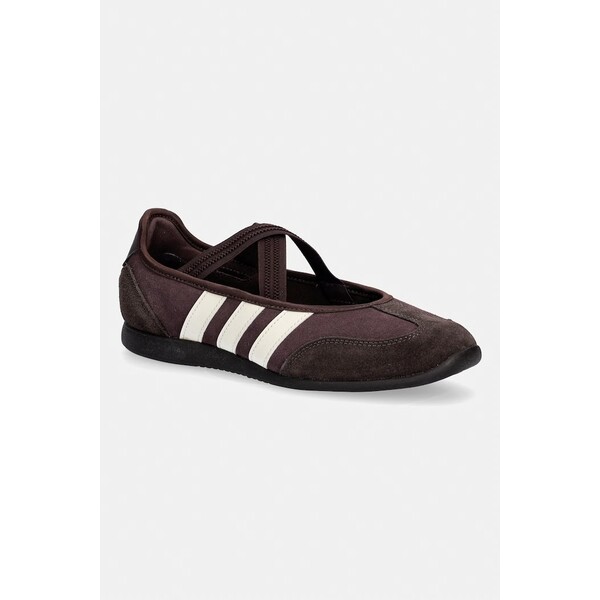 adidas baleriny zamszowe Barreda Mary Jane  brązowe KJ2255