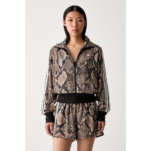 adidas Originals bluza rozpinana damska Satin Snake  brązowa KX1885