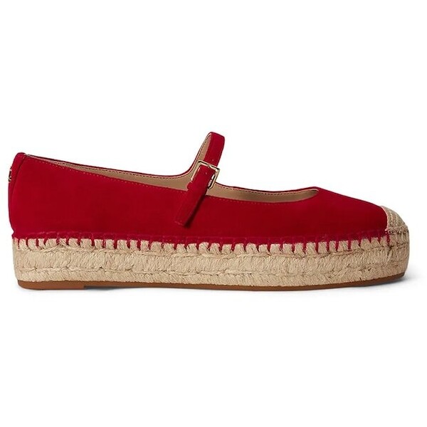 Lauren Ralph Lauren espadryle damskie zamszowe Luize Mj  czerwone 802P06401002 802P06401002.600