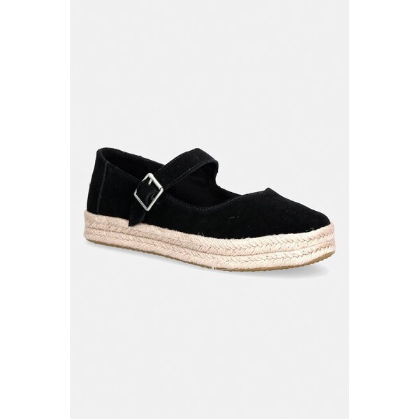 Toms espadryle Mary Jane damskie zamszowe CAROLINA MARY JANE  czarne 10022576 10022576.BLACK