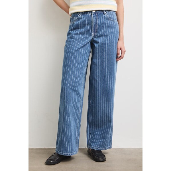Medicine jeansy wide leg damskie  niebieskie RS26-SJD801