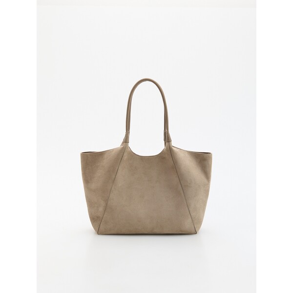 Reserved Torebka shopper z imitacji zamszu 4723Y-80X