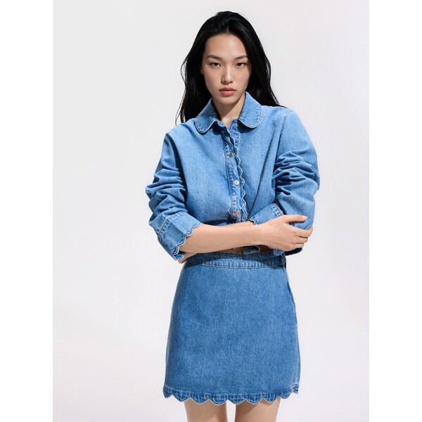 Reserved Jeansowa spódnica mini 320KS-50J