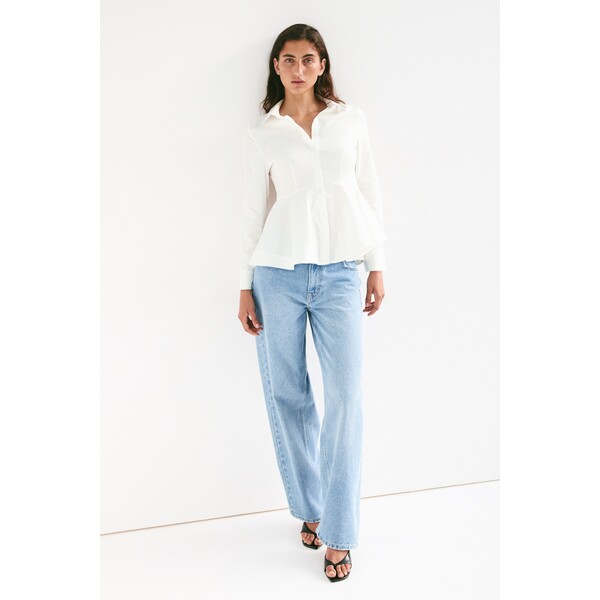 H&M Bawełniana koszula z baskinką 1353568
