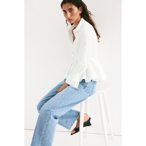 H&M Bawełniana koszula z baskinką 1353568