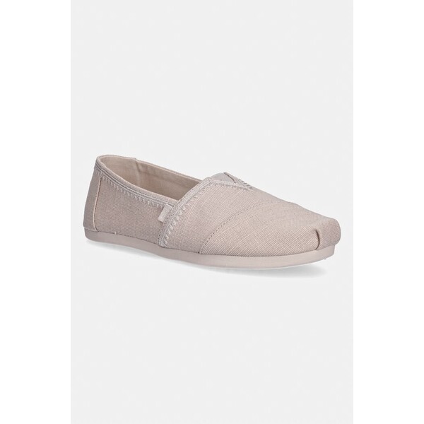 Toms espadryle na płaskim obcasie damskie ALPARGATA CLASSIC  beżowe 10023040
