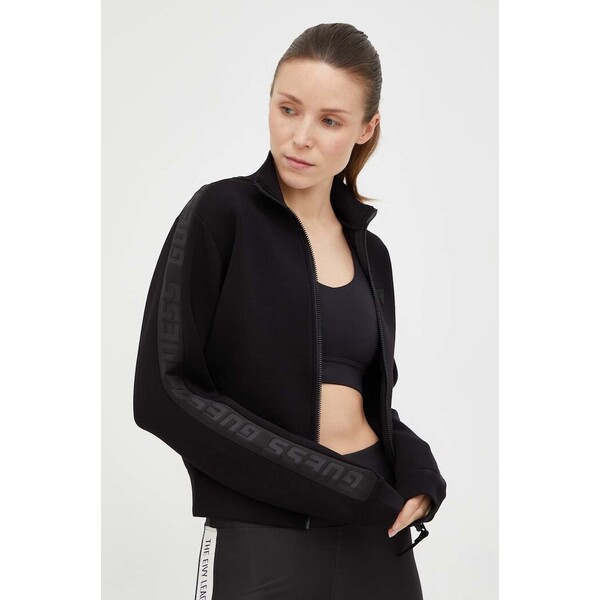 Guess bluza rozpinana damska z wiskozą NEW ALLIE  czarna V2YQ17 K7UW2 V2YQ17.K7UW2