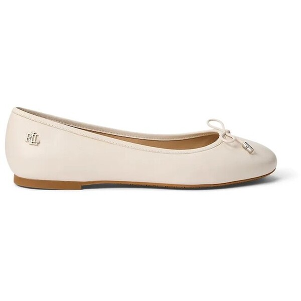 Lauren Ralph Lauren baleriny skórzane Jayna  kolor beżowy  802940728006 802940728006.100