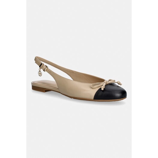 MICHAEL Michael Kors baleriny skórzane Piper Sling Ballet  beżowe 40T6PIFP1L.156