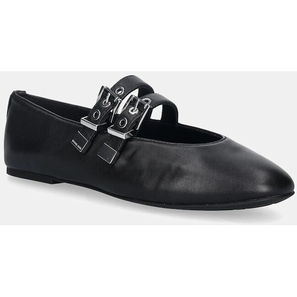 MICHAEL Michael Kors baleriny skórzane Rowen Flex Ballet  kolor czarny 40R6RWFP1L.001