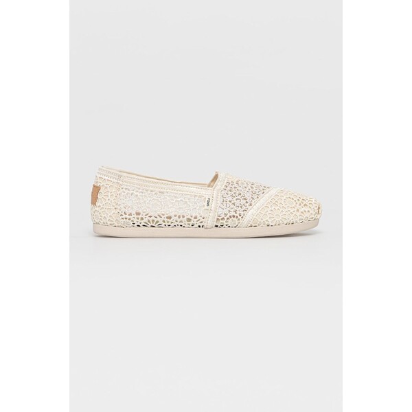 Toms Espadryle Moroccan Crochet Alpargata  kolor beżowy 10016241