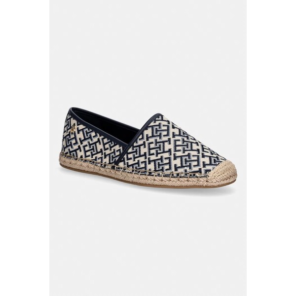 Tommy Hilfiger espadryle damskie TH MONOGRAM JACQUARD ESPADRILLE  granatowe FW0FW09501