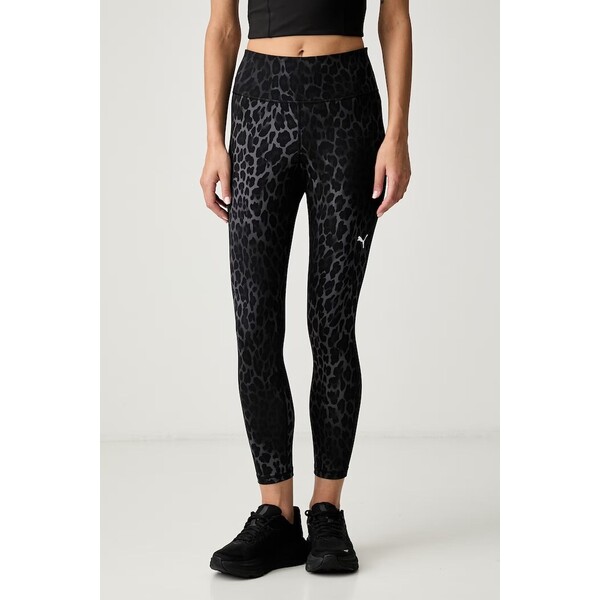 Puma legginsy damskie Essential Spotted Haze  czarne high waist 528515