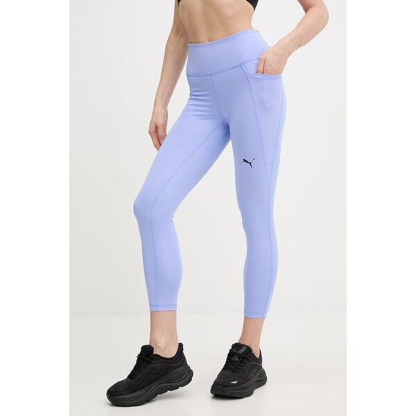 Puma legginsy sportowe damskie Essential Tight  niebieskie high waist 525899